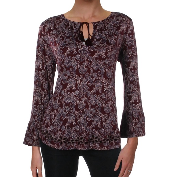 Lucky Brand boho top with eyelet medium - Picture 1 of 7